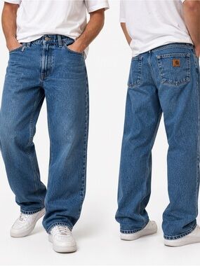 Vintage Carhartt B160 DST Relaxed Fit Denim Jeans 46x32 Made in Mexico 100% Cott